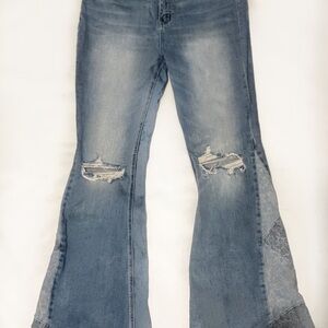 Distressed Flare Jeans